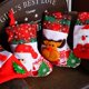 thumbnail image 2 of Calcetín navideño colgante, clásico, rojo, bonito, chimenea, bolsa de regalo de Navidad, 26 cm, decoración para fiestas familiares, juego de rol de Papá Noel, 2 of 5