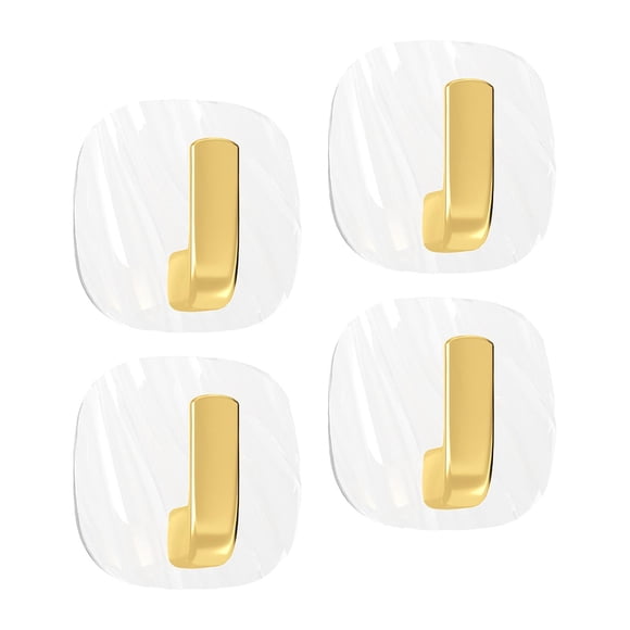 4 ganchos de pared para colgar en la pared, para mejorar el hogar, para puertas, toallas. Cuadrado