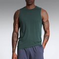 thumbnail image 1 of pstuiky Camisetas sin mangas para hombre, Camiseta deportiva corta sin mangas con cuello redondo y elástica de color liso para hombre Chaleco para hombre s, 1 of 6