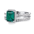 thumbnail image 5 of ESTE ORIGIN 2Ct Emerald Cut Lab-Grown Diamond Engagement Ring Set in 10K Yellow Gold Solitaire Bridal Ring Set for Her US 4.5, 5 of 7