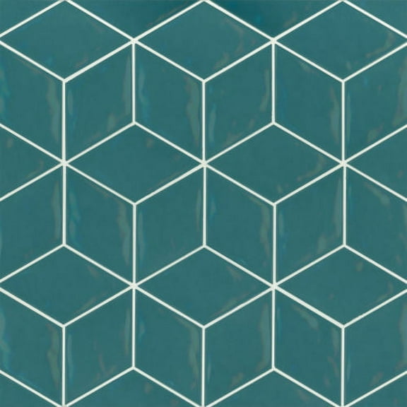 Bedrosians Sorrento Gloss Ceramic Tile 4" x 6.5", Turchese (42-Pack, 3.93 SF)