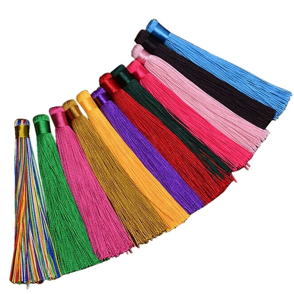 12pcs Chinese Knot Tassel Silky Handmade Tassels (Random Color)