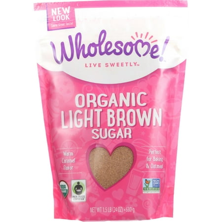 (2 Pack) Wholesome Live Sweetly Organic Light Brown Sugar, 24
