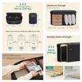 thumbnail image 3 of LEDREM 30" Foldable Storage Ottoman Bench, Velvet Fabric Ottoman with 2 Internal Dividers, Footrest for Bedroom Living Room, Ink Black, 3 of 7