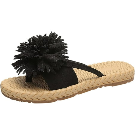 

White Slippers for Women Comfortable Slip on Flip Flop Slippers Women Retro Large Size Summer Womens Shoes