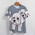 thumbnail image 4 of Cute Bichon Dog T-Shirt O Neck Oversize T-Shirts Short Sleeve Classic Tees Women Summer Graphic Tops, 4 of 5