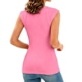 thumbnail image 3 of Bibifish Womens T Shirt Crew Neck Cap Sleeve Slim Fit Tops Soft Breathable Casual Summer Tees, 3 of 6
