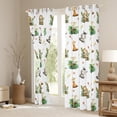 thumbnail image 3 of Homewish Tropical Monstera Leaf Black Out Curtains,Zoo Animal Giraffe Curtains Pack of 2 (42x63 Each),White Green Brown Bedroom Curtains For Boys Girl,Microfiber Bedroom Decor, 3 of 6