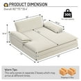 thumbnail image 4 of Modern Apartment Lounge Chair, Oversized Double Chaise with Deep Seat & Pillows, Space Saving Design for Cozy Living Rooms, 4 of 15
