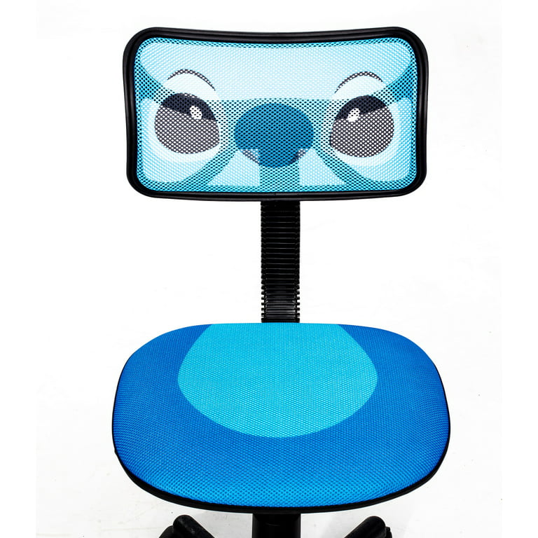 Disney Lilo and Stitch Swivel Mesh Desk Chair, Blue, 21 x 23 x 35 
