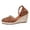 Brown, variant on Women‘s Lightweight Wedge Sandals, Closed Toe Hollow Out Comfortable Walking Sandals with Memory Foam Footbed, Adjustable Buckle Strap, Multiple Colors Available