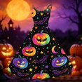 thumbnail image 4 of Fgvctg Halloween Dresses for Women Funny Sleeveless Cocktail Dress Plus Size Prom Dress 1950s Pumpkin Ghost Witch Graphic Outfits Halloween Crewneck Clothing Purple M, 4 of 4