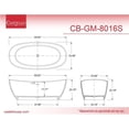 thumbnail image 6 of Manhattan 59" Solid Surface Freestanding Soaking Bathtub White, 6 of 6