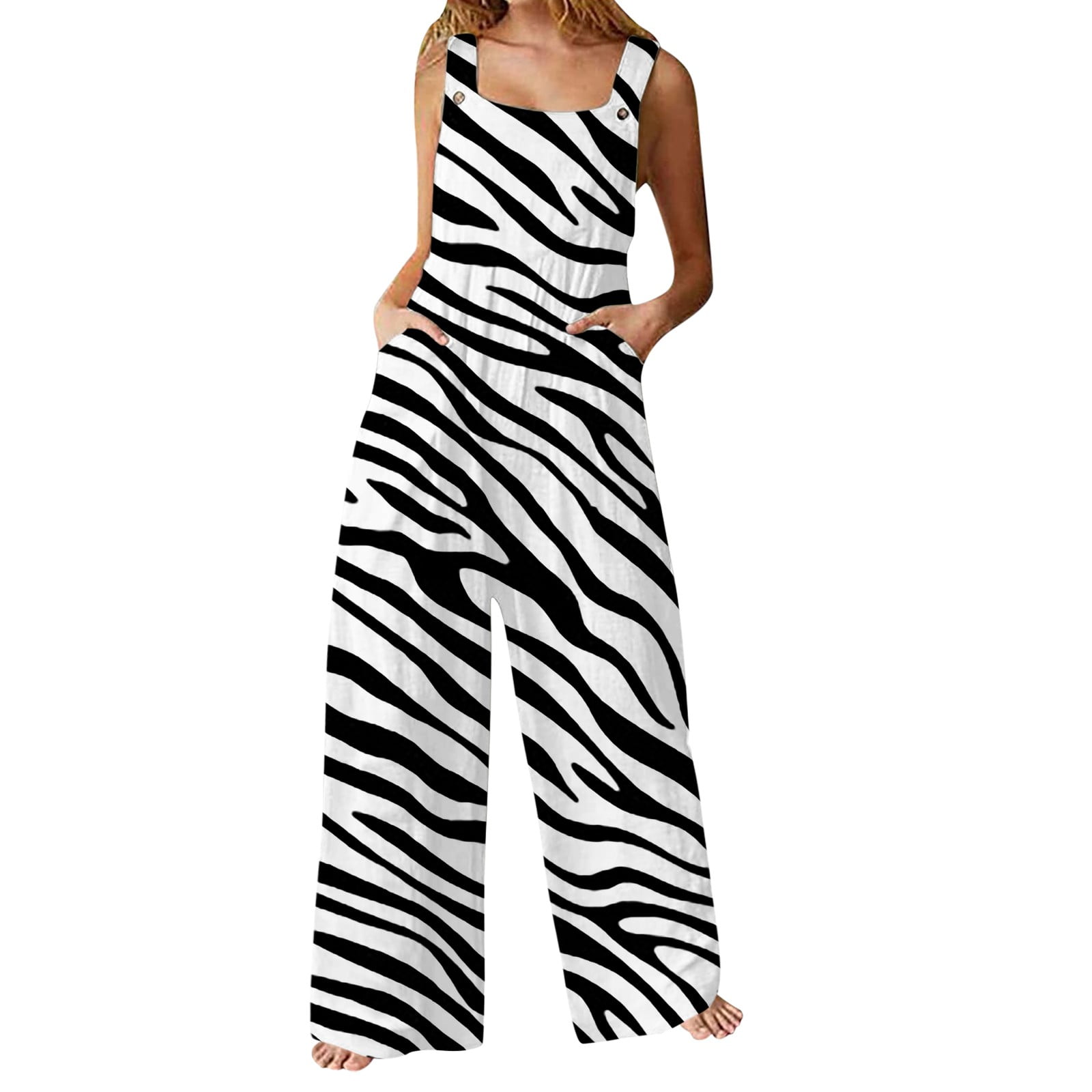 Women's Jumpsuits, Rompers & Overalls Summer Casual Loose Sleeveless