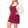 thumbnail image 1 of Vestido de mujer de talgrande con tirantes y cintualde ante Rojo oscuro 4XL, 1 of 6