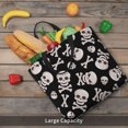 thumbnail image 4 of KLL black white Skull bone Pattern Aesthetic Tote Bag for Women Beach Bag Shopping Bags Shoulder Bag Reusable Grocery Bags, 4 of 5
