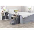 thumbnail image 2 of Escaleras para perros TRIXIE Velour de 4 peldaños para camas y sofás, color gris, 2 of 8