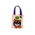 thumbnail image 2 of Halloween Candy Bags Wrapping Container Lovely Pattern Festival Linen Fabric DIY Dessert Gift Pouch Party Supplies Props Cat pattern, 2 of 9