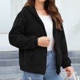 thumbnail image 3 of Women's Hooded Sherpa Jacket Full Zip Soft Fleece Winter Coats Long Sleeve Fuzzy Casual Outerwear with Pockets, 3 of 5