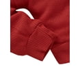 thumbnail image 6 of Qiylii Baby Solid Color Jumpsuit, Button-down Hooded Long Sleeve Romper, 6 of 9