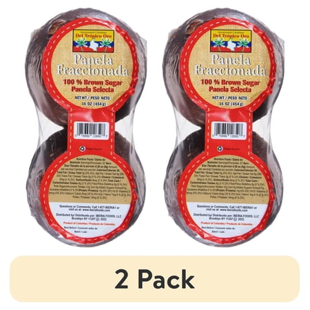 (2 pack) Del Tropico Oro 100% Brown Panela Sugar 16 oz