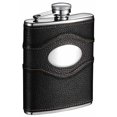 thumbnail image 1 of Flacon à Hanches en Cuir Noir Sojourn Premium - 6 oz, 1 of 1