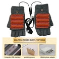 thumbnail image 5 of Miogawg USB Heated Gloves, Fingerless Gloves, Electric Hand Warming Gloves, Warm Wool Knitted Convertible Flip Top Mittens For Cold Weather, 5 of 6