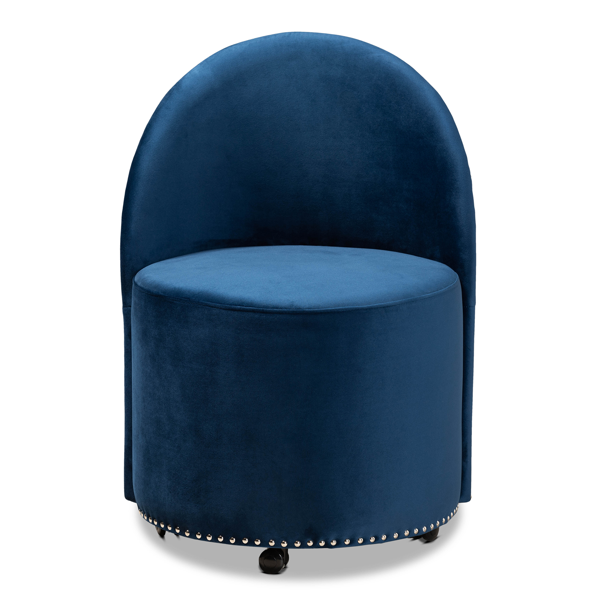 Baxton Studio Bethel Bucket Chair, Navy Blue