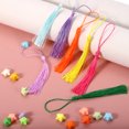 thumbnail image 4 of Unique Bargains 20Pack 5' Silky Bookmark Tassels with Loop for DIY Craft Accessory, Light Green, 4 of 6