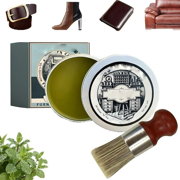 Leather & Furniture Repair Salve, Leather Salve and Brush for Furniture, Household Upholstery Cleaners for Home, Wood Furniture Repair Salves, for Wood for Sofa, Car Seats,