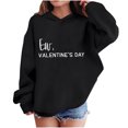thumbnail image 1 of Sudadera con capucha y estampado de corazón de San Valentín, sudadera de manga larga para niños y niñas, chaqueta para niñas de talla mediana y grande., 1 of 7