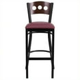 thumbnail image 5 of Home Square Hercules 32" Upholstered Bar Stool in Walnut and Burgundy - Set of 2, 5 of 5