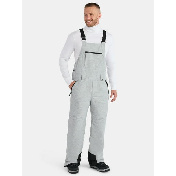 Tec-One Men's Pongee Shell Ski Snowboard Bib Pants, Sizes M-4XL