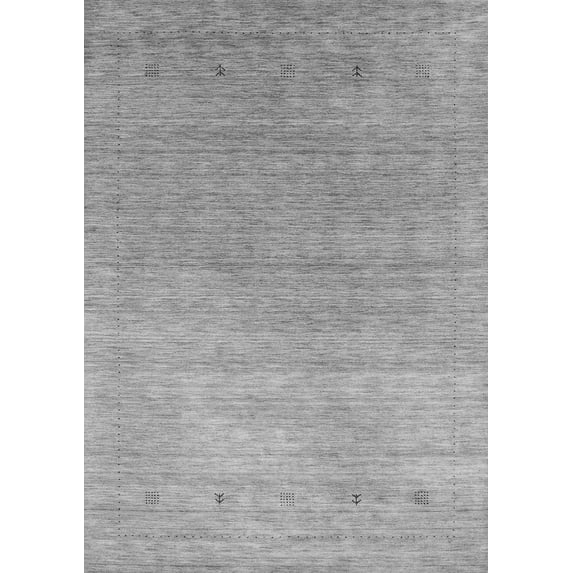Ahgly Company Indoor Rectangle Abstract Gray Contemporary Area Rugs, 5' x 7'