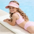 thumbnail image 4 of REDARER Girls Two Piece Gingham Bikini Swimsuit with Bow Print Sleeveless UPF 50+ Swimwear,7-8 Years, 4 of 6