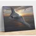 thumbnail image 2 of HFDF X-47B Airplane Decor Aviation Canvas Prints U.S Air Force Wall?Art Northrop Grumman X-47B Fighter Jet Poster Military Plane Picture Artwork Aircraft Decoration for Boys Room 24x20inch Framed, 2 of 7