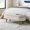 Beige, variant on 43.5" Storage Bench, Minimalist End of Bed Bench with Linen Fabric Upholstered, Storage Space, Rubber Wood Legs, Ottoman for Entryway, Hallway, Bedroom, Beige