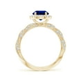 thumbnail image 2 of ANGARA Lab Grown 2 Ct Blue Sapphire Engagement Ring for Women in 14K Yellow Gold (Size-9x7mm) | September Birthstone, Anniversary, Jewelry Gift for Women | Lab-Grown Blue Sapphire Ring, 2 of 8