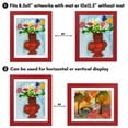 thumbnail image 5 of Americanflat Kids Art Frame 10x12.5 inches with 8.5x11 inches Mat - Composite Wood And Glass - Holds 100 Artworks - Apple Red, 5 of 7