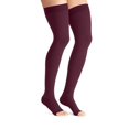 thumbnail image 1 of JOBST Maternity Opaque Compression Stockings, 15-20 mmHg, Thigh High, Open Toe, Cranberry, Medium, 1 of 4