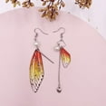 thumbnail image 2 of CNKOO Fairy Cicada Butterfly Wings Earrings Fantasy Tassel Jewelry Gradient Colorful Rhinestone Sequins Long Drop Earrings, 2 of 3