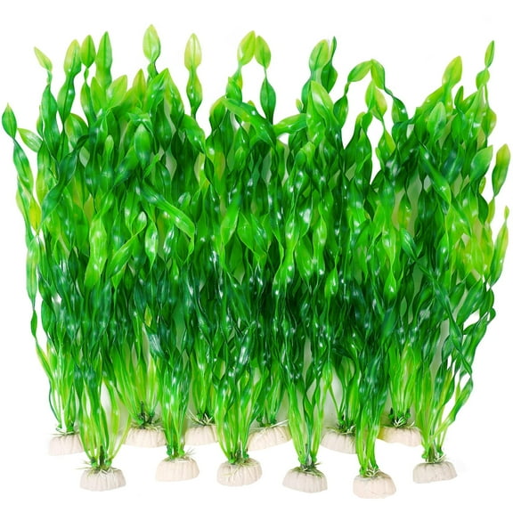 VNEKVA Fish Tank Plants, 10 PCS Artificial Plastic Aquarium Decor