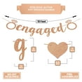 thumbnail image 2 of Eye-Catching Engagement Party Decorations, Premium Rose Gold Glitter He Asked She Said Yes Garland, Suitable For Multiple Occasions Including Bridal Shower, Anniversary Parties, 2 of 7