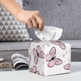 thumbnail image 6 of Tissue Butterflies (2) Box Cover Holder, Square by Xecao - Leather Decorative Organizer for Tabletop, Bathroom, Car, Office, 6 of 8