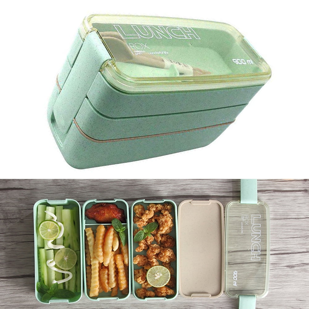 Bento Lunch Box Meal Prep Containers (3 Pack, 39 OZ) - 3 Removable  Compartments, BENTO BOXES FOR ADULTS & KIDS