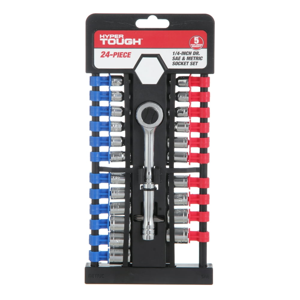Hyper Tough 23Piece SAE and Metric Socket Set