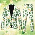 thumbnail image 2 of Mens St Patricks Day 3D Digital Printed Suit Set Light Business Suit Jacket Saint Patricks Day Casual Notched Lapel Blazers Slim Fit Lightweight Sport Coats Blazer, 2 of 5