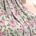 thumbnail image 3 of Vintage Floral Gift Blanket: Romantic Watercolor Pink Rose Peony Throw Blanket - Chic, Retro & Modern Throw Blanket for Room, Couch Decor - Soft, Lightweight, Warm & Cozy 50x60in for Women, 3 of 5