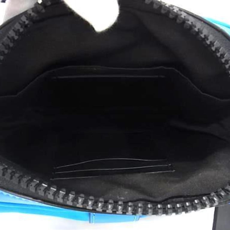 Pre-Owned COACH Max Shoulder Bag C9836 Blue/Black Nylon/Leather