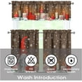 thumbnail image 6 of Winter Christmas Kitchen Curtains Valances 3 Piece Set,Merry Xmas Gnome Snowflakes Rod Pocket Farmhouse Cafe Curtain Over Sink Window for Holiday Decor 36 Inch, 6 of 7